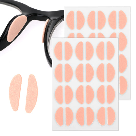 Bewudy 24 Pairs of Eyeglass Nose Pads, 1.5MM Soft Silicone Adhesive Air Chamber Glasses Nose Pads, Adhesive Slip Glasses Nose Grips with Air Bag for Sunglasses Eyeglasses Reading Glasses (Skin Color)