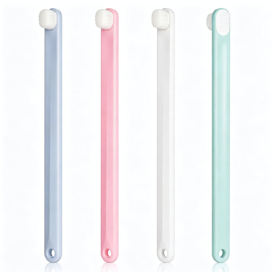 JJUNW 4PCS Small Dog Toothbrush, Mini Cat Toothbrush, Soft Pet Toothbrushs Mini Head Teeth Brush for Kitten & Tiny Pet Doggy Toothbrushes Deep Dental Clean (White + Blue + Pink + Green)