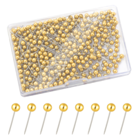 JJUNW 500 Pcs Map Push Pins, World Map Pins With Plastic Box Round Head Drawing Pin, Small Bulletin Board Beads For Cork, Fabric Marking, Poster Photo Home Office Diy Craft
