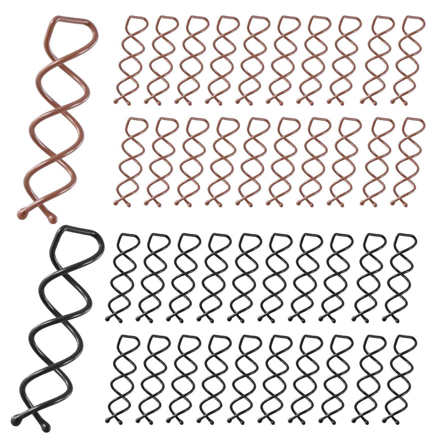 Molain 40 Pcs Spiral Hair Pins, Non-Scratch Round Clip & Bun Twist, Stylish Bun Bobby Pins, Premium Spin Pins for Girls and Women