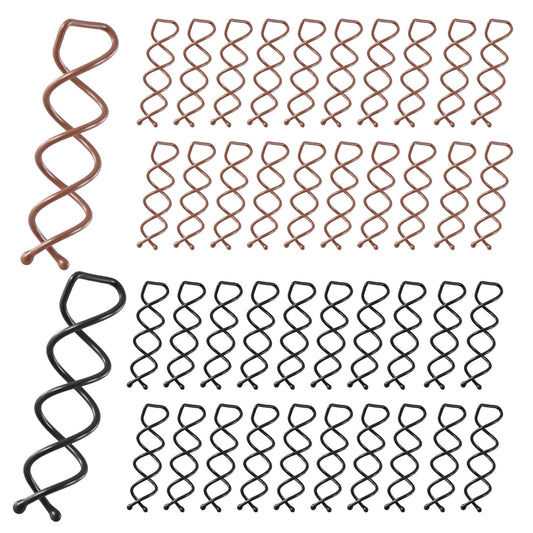 Molain 40 Pcs Spiral Hair Pins, Non-Scratch Round Clip & Bun Twist, Stylish Bun Bobby Pins, Premium Spin Pins for Girls and Women