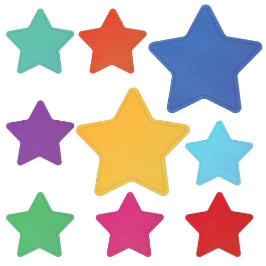 HJZHII 108 Pcs Star Cutouts Paper for Bulletin Board, 3.5 Inch Assorted Colors Paper Die Cut Confetti Star Cut Outs for DIY Craft School Chalkboard Wall Party Decoration Supply(Colorful)