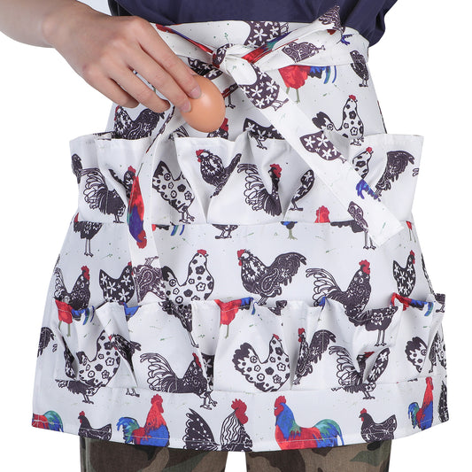 cobee 1 Pc Egg Apron for Collecting Eggs, Chicken Egg Apron With Pockets Egg Collecting Apron, Egg Gathering Apron Chicken Egg Holder for Housewife Farmhouse(L)