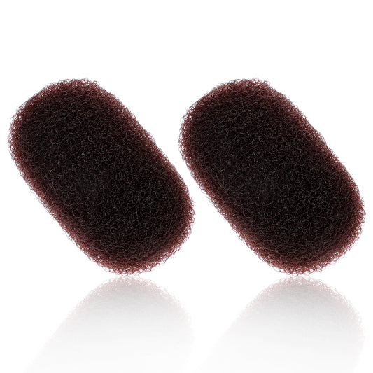 JIEYAO 2Pcs Bump It Up Volume Inserts Hair Combs, Fluffy Hair Maker Beehive Hair Style Tool Base Styling Clip Accessories for Women(Coffee)