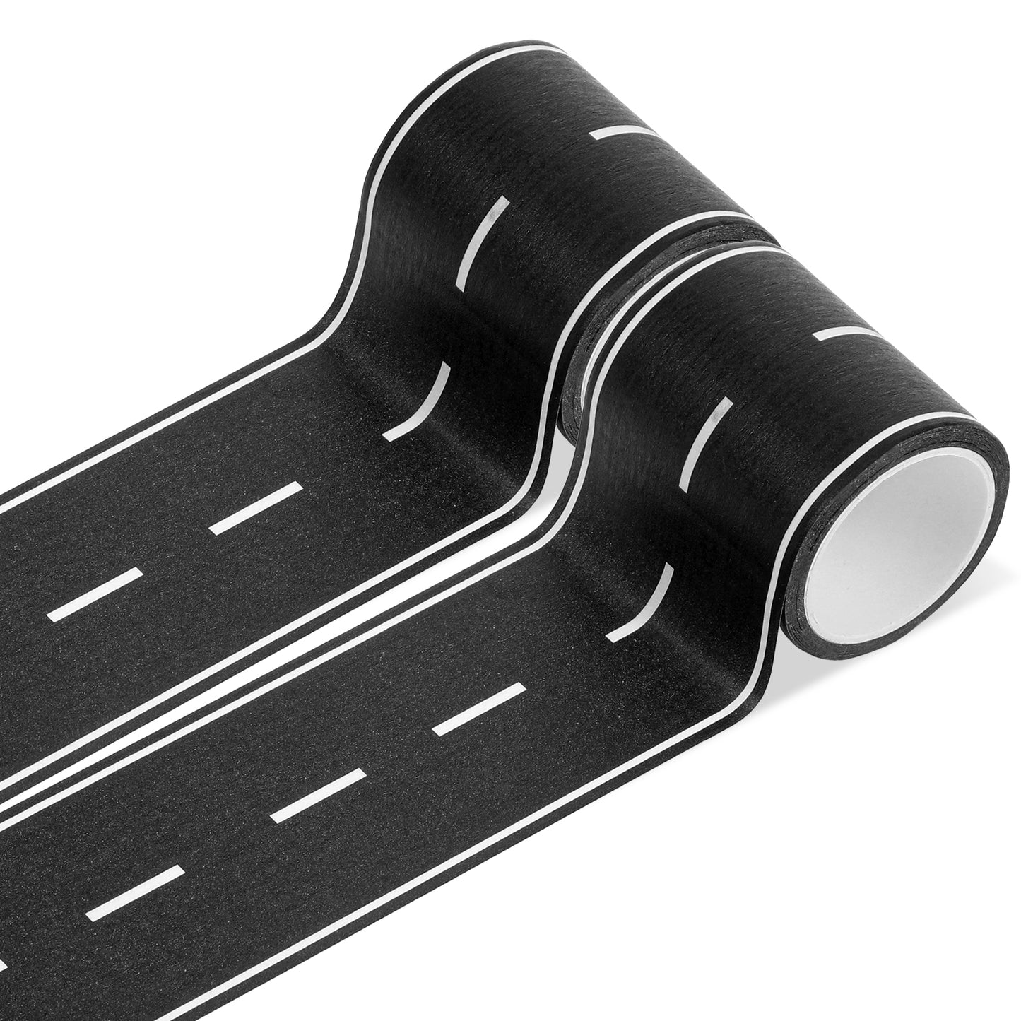 WJIAAA Black Roadway Track Tape, Black Residue Free Road Car Track Road Tape for Mini Car for Birthday Party Racing Party Decoration 2 Pack 32.8
