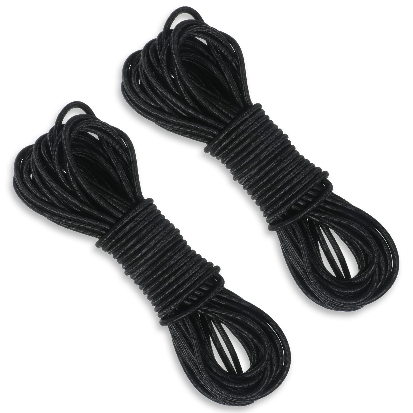 HJZHII 1/8-inch (3 mm) Round Black Elastic Cord, 11 Yards Elastic Bungee Cord Stretch Shock Cord Black Heavy Stretch Round String Elastics String Cords for Sewing Craft DIY Mask Drawstring Bungee Rope