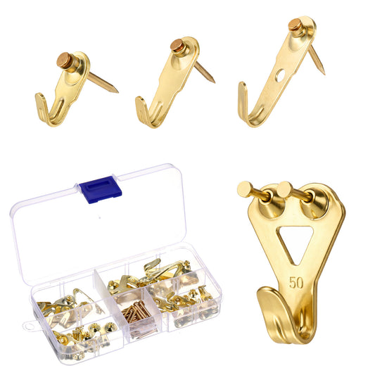 Cobee 29 Sets Heavy Duty Picture Hangers, Assorted Picture Hanging Kit with Nails, Plasterboard Pictures Hooks for Hard Walls