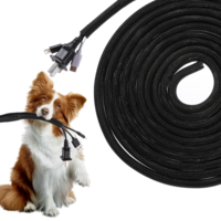 Bewudy Dog and Cat Cord Protector, 16.4ft Cord Protector Flexible Wire Loom Tubing Cable Braided Sleeve Cable Management Sleeve Protects Cables from Pets Chewing for USB, Audio, Power, Video Cords