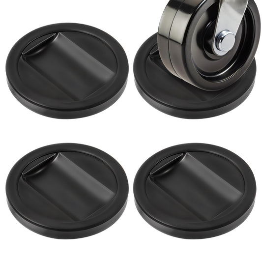 Giantree Furniture Stopper Bed Stoppers, 4 Pack Furniture Wheel Stopper to Prevent Sliding for All Wheels of Sofas Chairs Beds, Rubber Bed Frame Stopper Caster Cups to Prevents Scratches(Black)