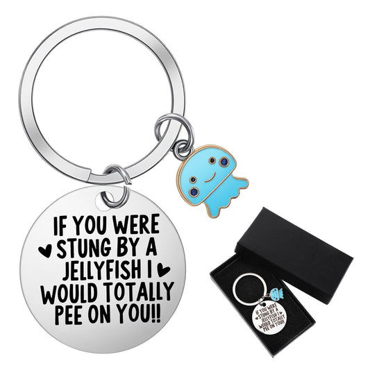 Jeffdad Friendship Keyrings Gifts for Women Best Friend Birthday Christmas Presents Funny Keychain Unique Friendship Gift(Blue)