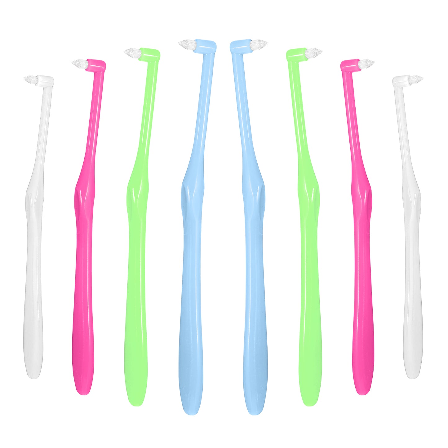 LIQWEI 8 Pcs End Tuft Toothbrush with Covers, Small Head Toothbrush Wisdom Tooth Brush, Orthodontic Cleaning Toothbrushs for Braces Retainers Dental Implants Teeth Detail Cleaning