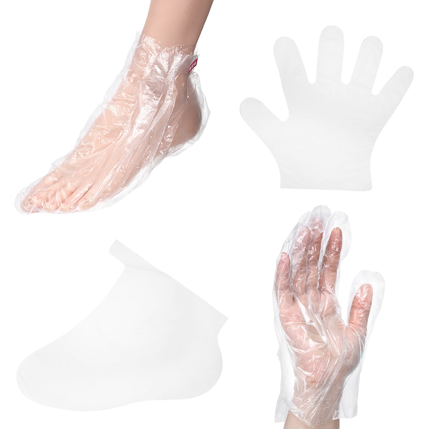 JIYIN 200 PCS Paraffin Wax Liners for Feet and Hand, Disposable Paraffin Bath Liners Larger and Thicker Plastic Hand and Foot Bags Clear Plastic Hand and Foot Bags for Hand Foot Covers