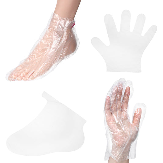JIYIN 200 PCS Paraffin Wax Liners for Feet and Hand, Disposable Paraffin Bath Liners Larger and Thicker Plastic Hand and Foot Bags Clear Plastic Hand and Foot Bags for Hand Foot Covers