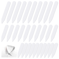 Giantree 30PCS 2.2" Collar Stays for Men's Dress Shirts, Plastic Collar Stays, Dress Shirt Collar Inserts, White Waterproof Invisible Shirt Collar Inserts Dress Shirt Collar Stays for Men