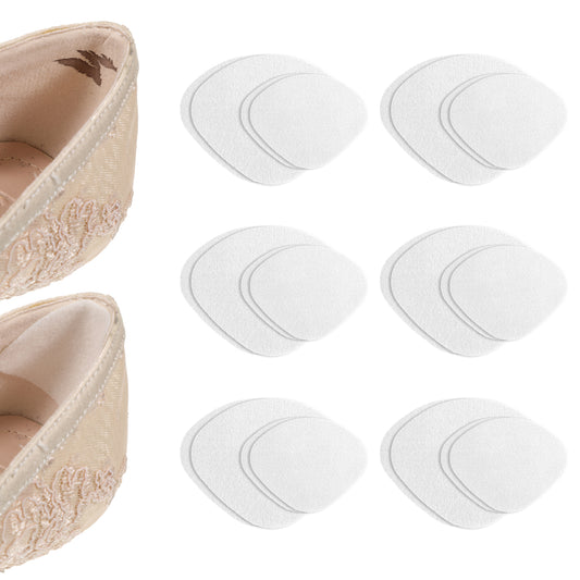 JJUNW 24Pcs Shoe Heel Repair, Shoe Patches for Holes, Self-Adhesive Crease Protectors Shoe Toe Protector, Fabric Patches for Sneaker, Leather Shoes, High Heels(White)