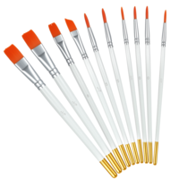 LXUEJIE 10Pcs Cake Painting Brushes Set, Soft Food Safe Cake Paint Brushes for Dusting Edible Glitter, Edible Color Pastry, Cookie, and Cakes Decoration