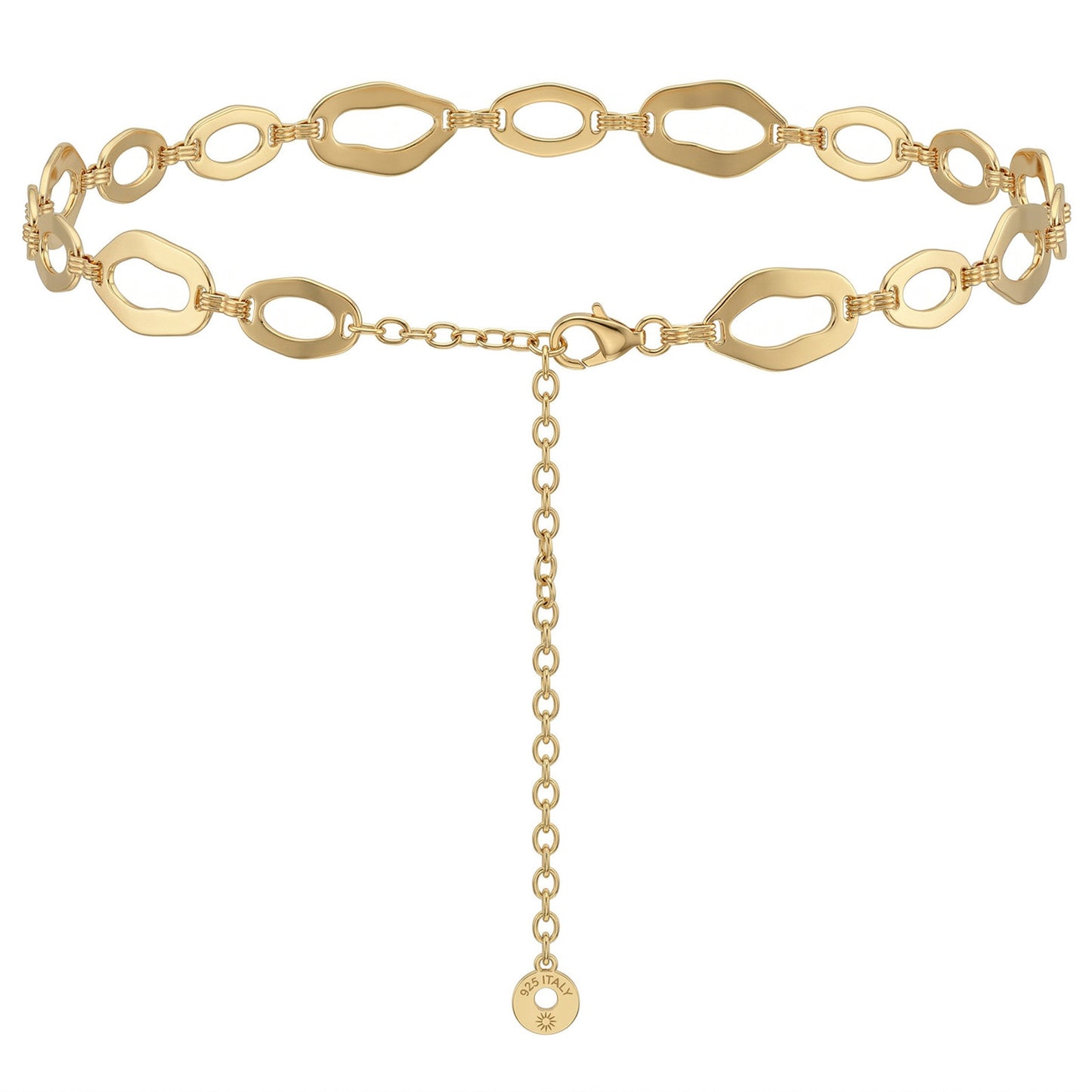 Amaxiu Gold Chain Belt for Women, Adjustable Chunky Square Link Metal Waist Chain Belt Jeans Dresses Body Link for women