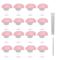 JIYIN 16Pcs Duvet Pin Duvet Clips, Comforter Clips for Duvet Covers Hold on Duvet Button Fasteners Anti-Slip Duvet Snaps Cute Button Fasteners Bedding Accessories for Curtains Quilts Cushions(Pink)