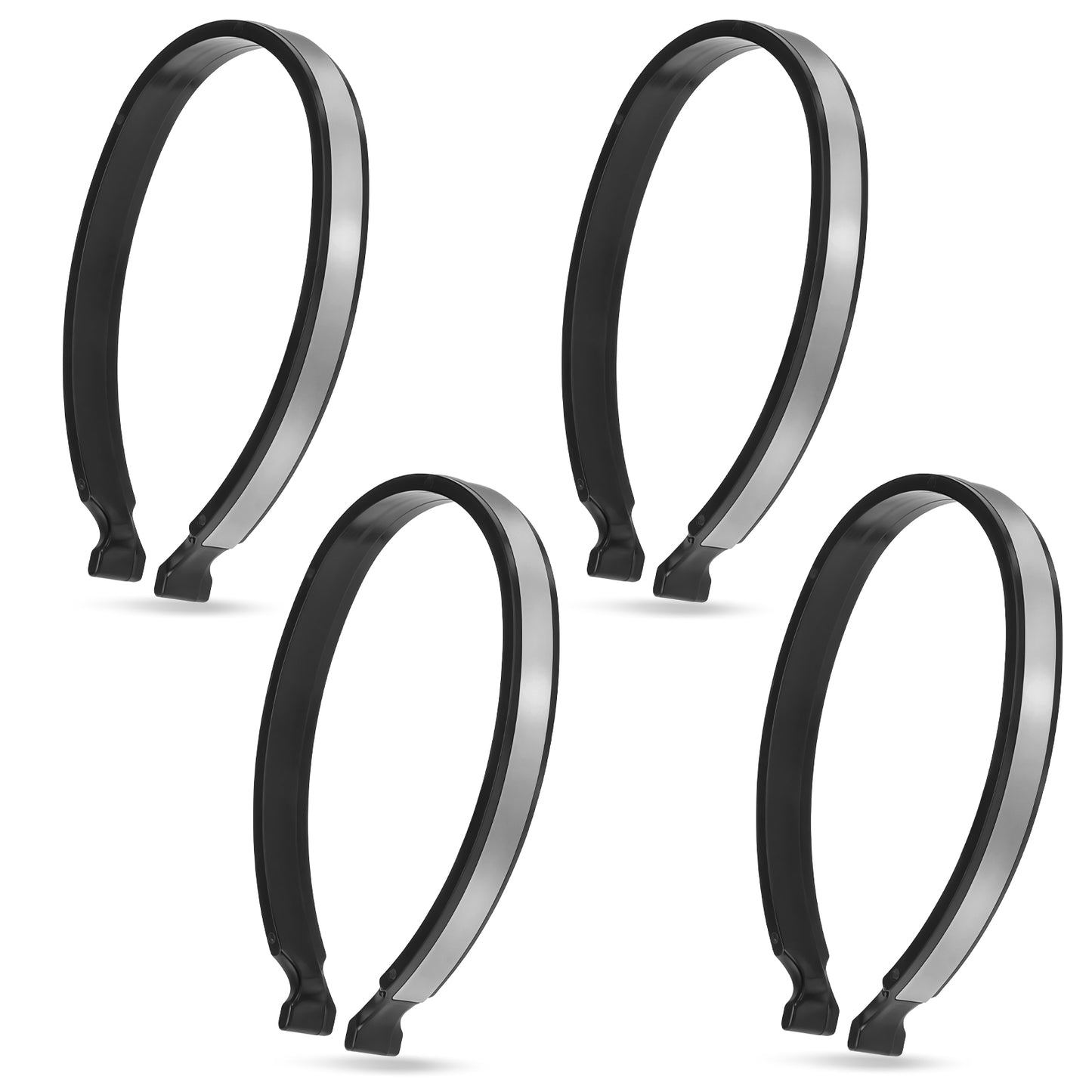 Molain 4 PCS Bicycle Trouser Clips Lightweight Bike Clips Trousers with Powerful Reflective Bands Bicycle Safety Ankle Bands Reflector Cycling Equipment for Men Women Ankles(Grey)