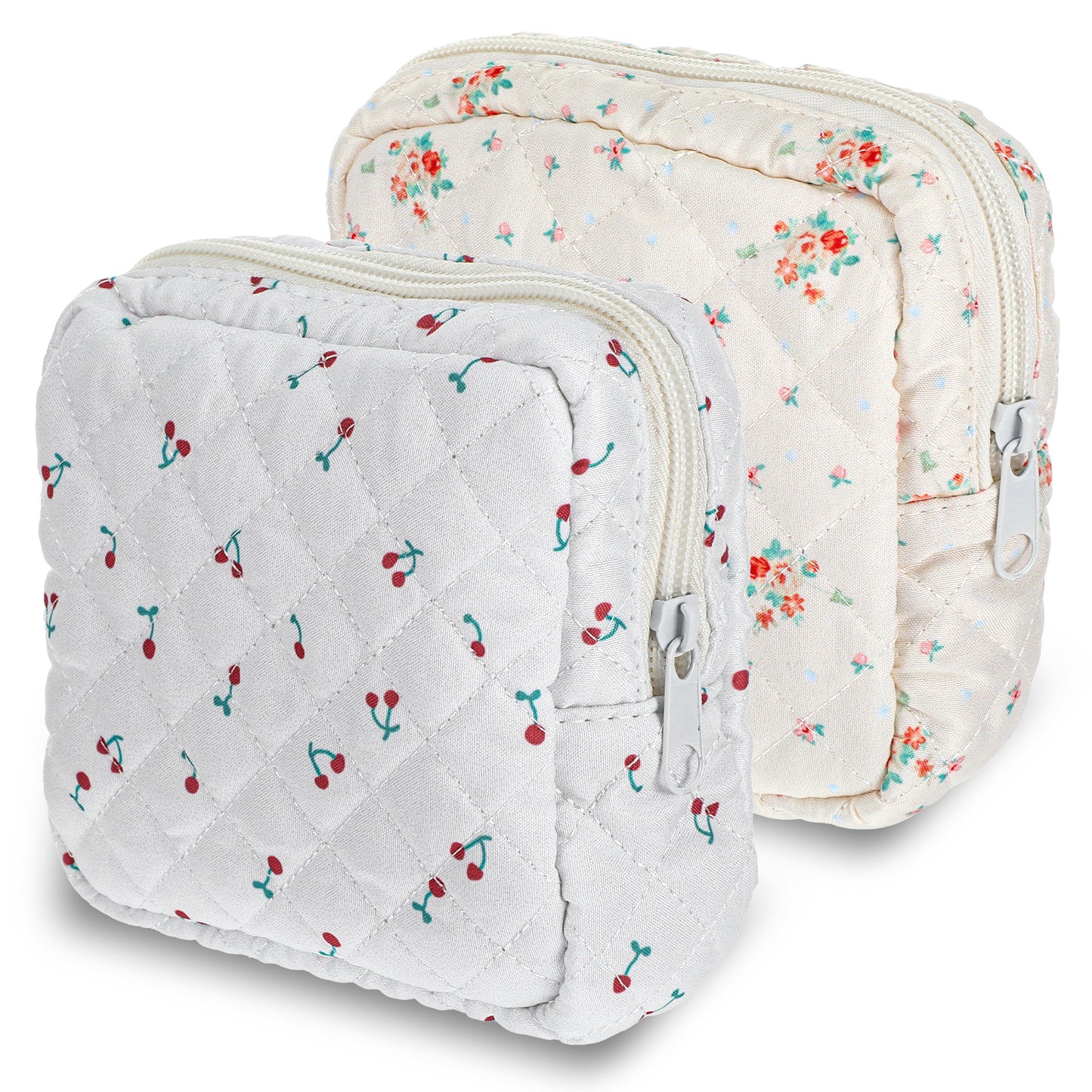Yuanchu Sanitary Napkin Storage Bag, Portable First Period Pouch Kit with Compartments Soft Pads Tampon Holder Purse Small Tampons Menstrual Cup Packs Period Bags Gift(Sweet Period Bag)