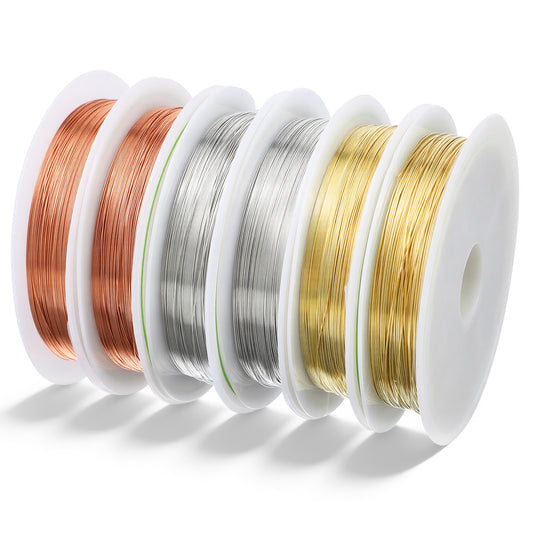 Molain 26 Gauge Copper Wire for Jewelry Making, 0.4mm Soft Beading Wire 15 Meters Per Roll for Bracelets Rings Earrings Wire Wrapping Crafts