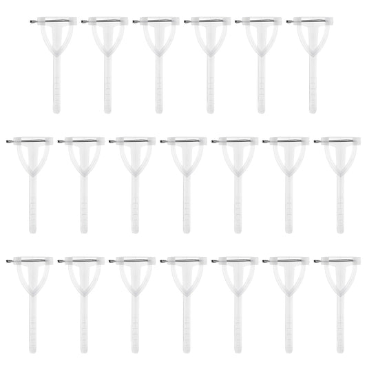 LIQWEI 20Pcs Boutonniere Safety Pins, Plastic Corsage Pins Safety Clips for Bride Groom, Tiny Boutonniere Brooch Supplies for Wedding Festivals Birthday Parties- Green(Transparent)