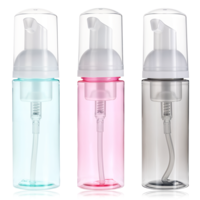 HJZHII 3PCS Foam Pump Bottle, 60ml/2oz Clear Empty Travel Foaming Containers Refillable Foam Soap Dispenser Plastic Small Size Mousse Bottle for Hand Soap Face Wash Shampoo Soap Lash Cleanser