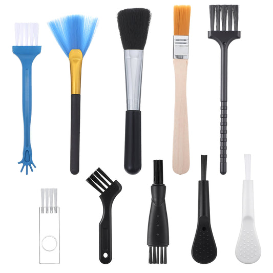 Bewudy 10 PCS Mini Keyboard Cleaning Brushes Kit, Anti-Static Electronic Dust Cleaning Brushes with PP Bristles, for Computer Keyboard, Motherboard, Camera, Small Space