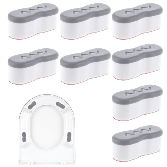 HJZHII 8 Pcs Toilet Seat Bumpers, Universal Buffer Toilet Lid Bumpers for Bidet Strong Adhesive Toilet Seat Spacers Bidet Height-Increasing Pads Replacement