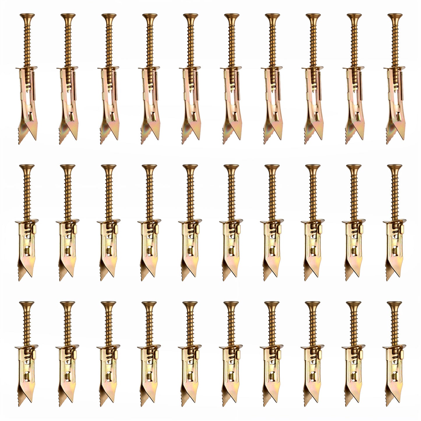 cobee 60 Pcs Self Drilling Drywall Anchors with Screws Kit, Heavy Duty Drywall Screws and Anchor No Drill and Holes Plasterboard Expansion Fixings for Plaster Board Wall Furniture Cabinet (3 Sizes)