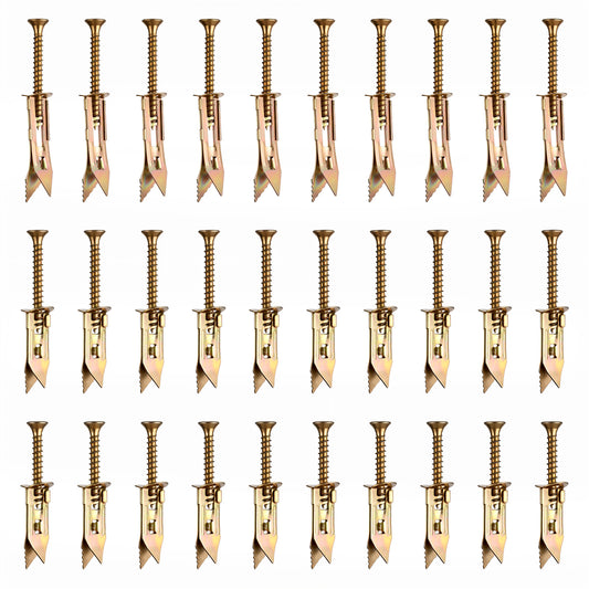 cobee 60 Pcs Self Drilling Drywall Anchors with Screws Kit, Heavy Duty Drywall Screws and Anchor No Drill and Holes Plasterboard Expansion Fixings for Plaster Board Wall Furniture Cabinet (3 Sizes)
