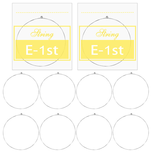 LXUEJIE 10 Pack Acoustic Guitar High E Strings, Light Tension Acoustic Guitar Strings Bright and Well Balanced Guitar Replacement String Rust-Prevent Guitars String E1st Brass Acoustics Tone High E1st