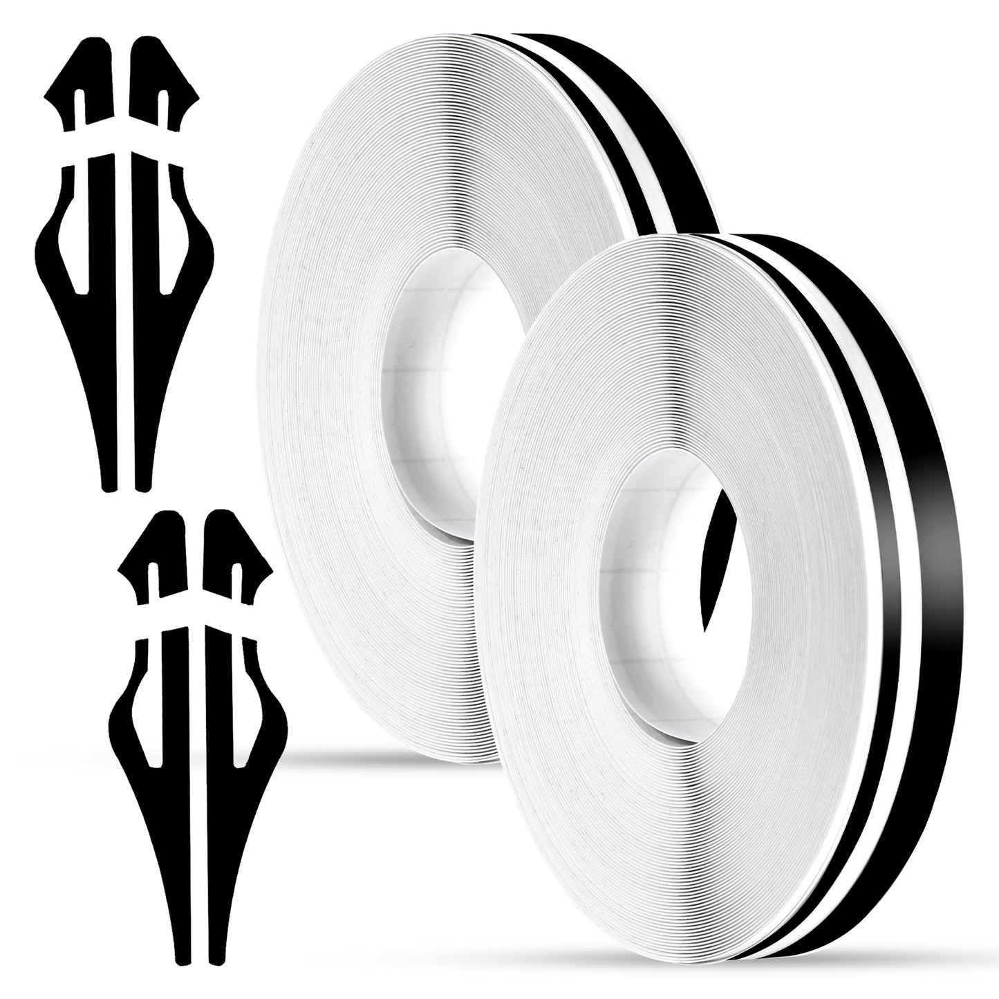 cobee 2 Rolls Car Pinstriping Tape, 980cm Automotive Pinstriping Tape Car Trim Stripe Tape Diy Stickers, Car Tape For Musical Instrument Motorcycle Auto Car(Black)