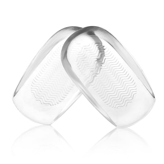 JIEYAO Gel Silicone Heel Pads, Heel Cushion for Heel Pain Relief, Gel Heel Protectors Heel Cups Shoe Wedge Inserts Clear Heel Lifts for Plantar Fasciitis Sore Heel Pain Bone Spur Achilles Pain(S)