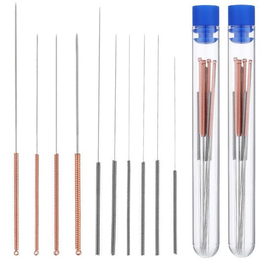 Molain 20Pcs 3D Printer Nozzle Cleaning Needles Kit, 10 Sizes Stainless Steel Unclogger No Clogger Welding Tip Cleaner Tools 0.15/0.2/0.25/0.3/0.35/0.4/0.5/0.6/0.8/1.0 mm Nozzle Cleaning Needles