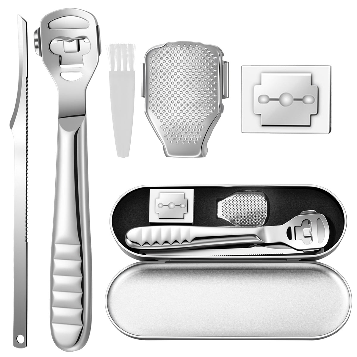 IANFAN 14 Pcs Stainless Steel Foot Blade Pedicure Kit, Foot Hard Skin