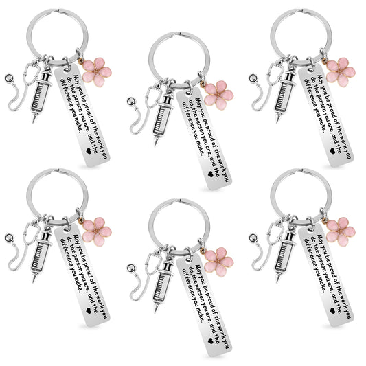 BOHUIZ Nurse Gifts Keyring for Women, Nurse Gifts Keychain Nursing Gift Keychain for Nurses Student Graduation Nursing Appreciation Nurses Day Week Gift Keyring
