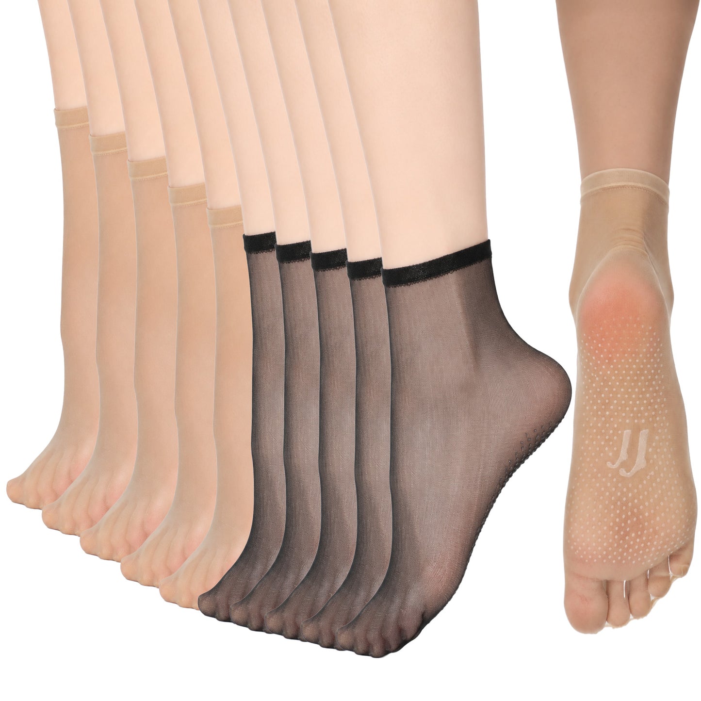 Cobee 20 Pairs Ankle Sheer Women Pop Socks, Ankle Thin Sheer