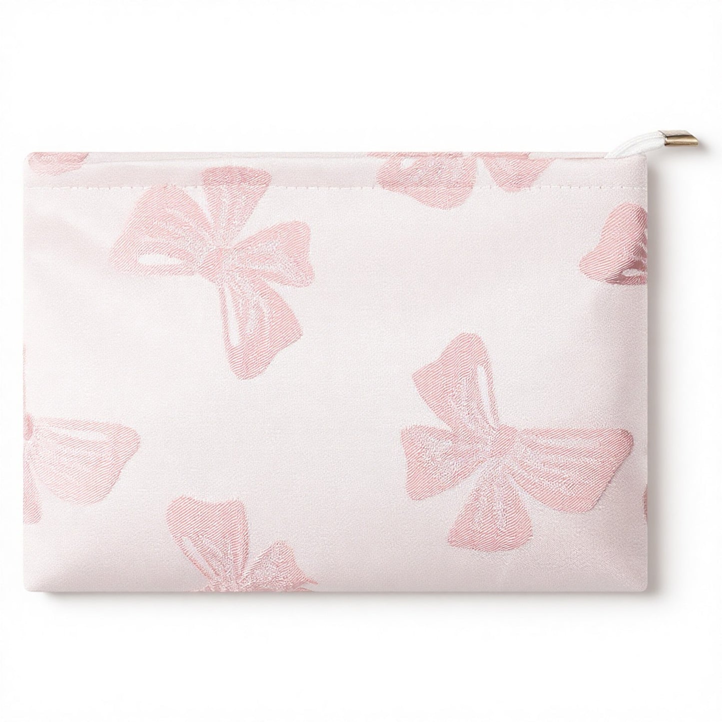 WJIAAA Pink Bow Makeup Bag,Makeup Bag for Women Large Capacity Cosmetic Pouch Aesthetic Portable Travel Toiletry Gift Idea