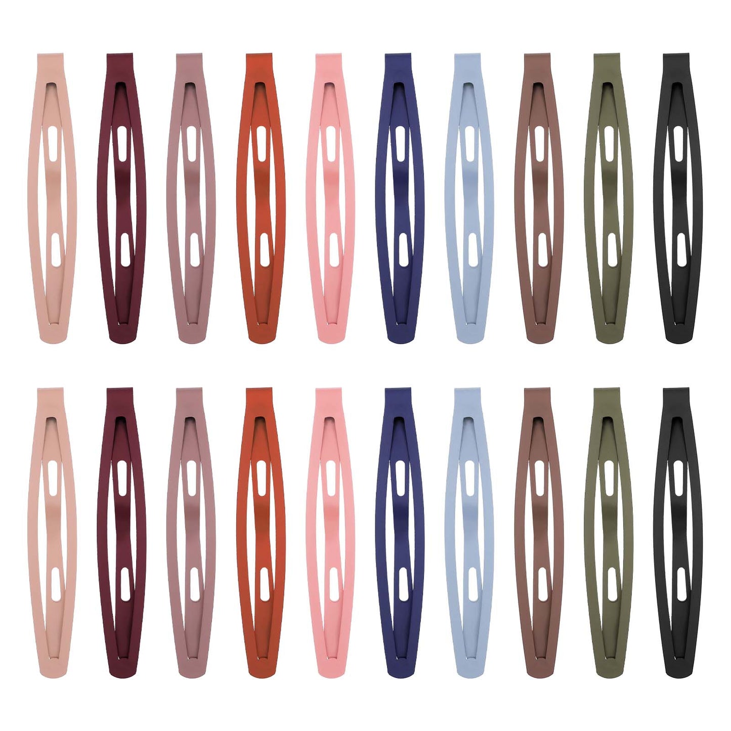 LXUEJIE 20 Pcs Snap Hair Clips, Non Slip Barrettes Metal Hairs Barrettes for Women Water Drop Hairs Barrette for Thick and Thin Fine Hair Festival Gifts(10 colors, 2.44 x 0.43in)