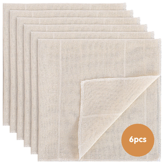 IANFAN 6 Pcs Cheese Cloths for Straining, 20 x 20 Inch Muslin Cloths Reusable Cotton Cheesecloth Square Precut Fabric Filter for Straining Milk Yogurt Juicing Cooking Baking