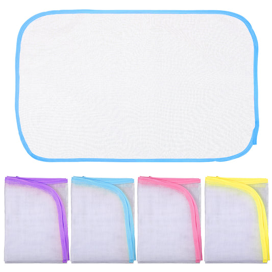 LXUEJIE 4 Pack Pressing Cloth for Ironing, Ironing Cloths to Protect Clothes Pressings Cloth, Durable Iron Clothes Protector for Ironings, Polyester Mesh Iron Pressing Mat for Easy Irons Sewing