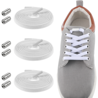 JJUNW 3Pair Elastic Shoe Laces, No Tie Universal Shoe Laces with Metal Lock