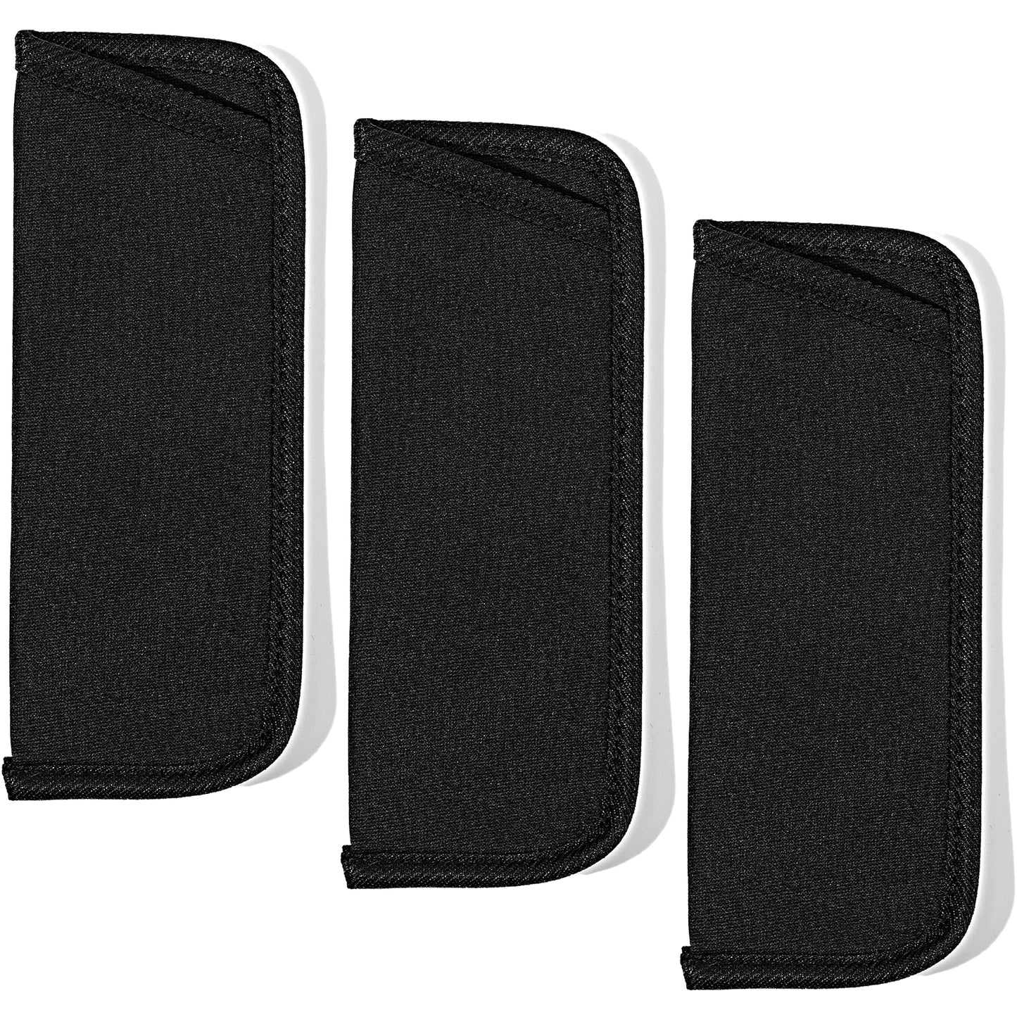 LXUEJIE 6 Pack Slip in Eyeglasses Cases, Soft Reading Glasses Pouchs Fabric Spectacle Pouch Slim Glasses Sleeve Black Eye Glass Pouch Bag for Sunglasses Reading Glass