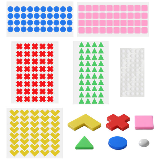 Molain 250 PCS Bump Dots for Visually Impaired, Low Vision Aids Assorted Shapes Colors, Silicone Adhesive Braille Stickers Tactile Dots for Blind Elderly Household Appliances Marking