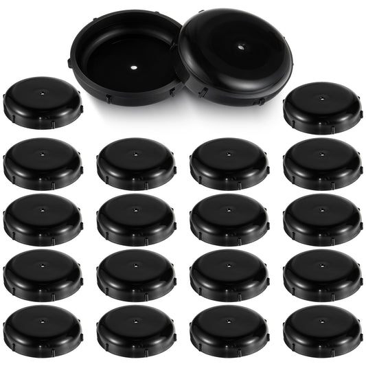 AOZUO 20 Pack Patio Furniture Feet Caps, 1-1/2 inch Round Plastic Chair Leg Caps for Wrought Iron Furniture Black Patio Chair Leg Caps for Metal Tables and Chairs Floor Protecting Replacement Feet