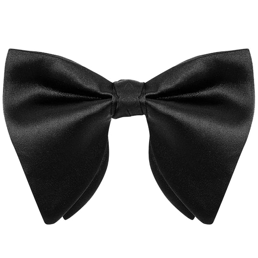 BOHUIZ Bow Ties for Men, Pre-tied Bow Tie Adjustable Bowtie Solid Color for Men Wedding Formal Business Tuxedo(Black)