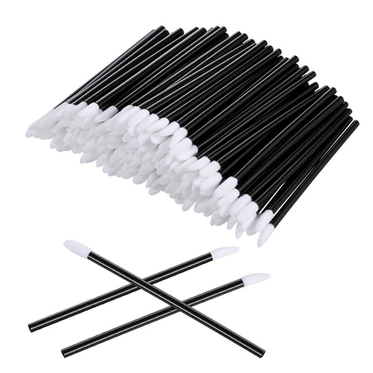 HJZHII 300 Pcs Disposable Lip Brushes, Protable Lip Brush Wands Lips Mask Applicator Brushes Eyeshadow Applicators Lipstick Concealer Brush Lips Gloss Wand Makeup Beauty Tool Kits