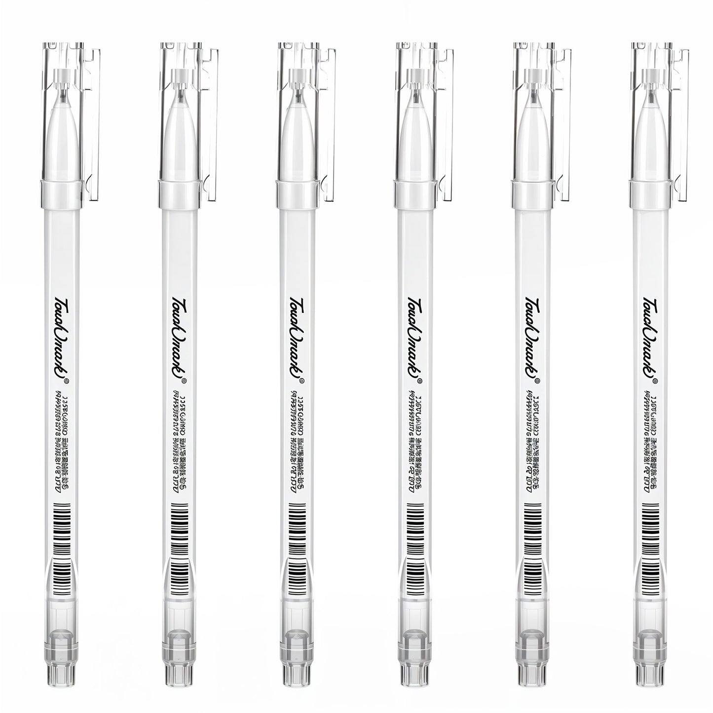 MBAIYO 6-Pack White Gel Pens for Artists, 1.0mm Fine Point White Ink Drawing Pens for Black Paper Sketching Coloring Drawing