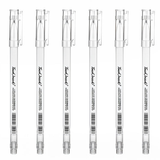 MBAIYO 6-Pack White Gel Pens for Artists, 1.0mm Fine Point White Ink Drawing Pens for Black Paper Sketching Coloring Drawing